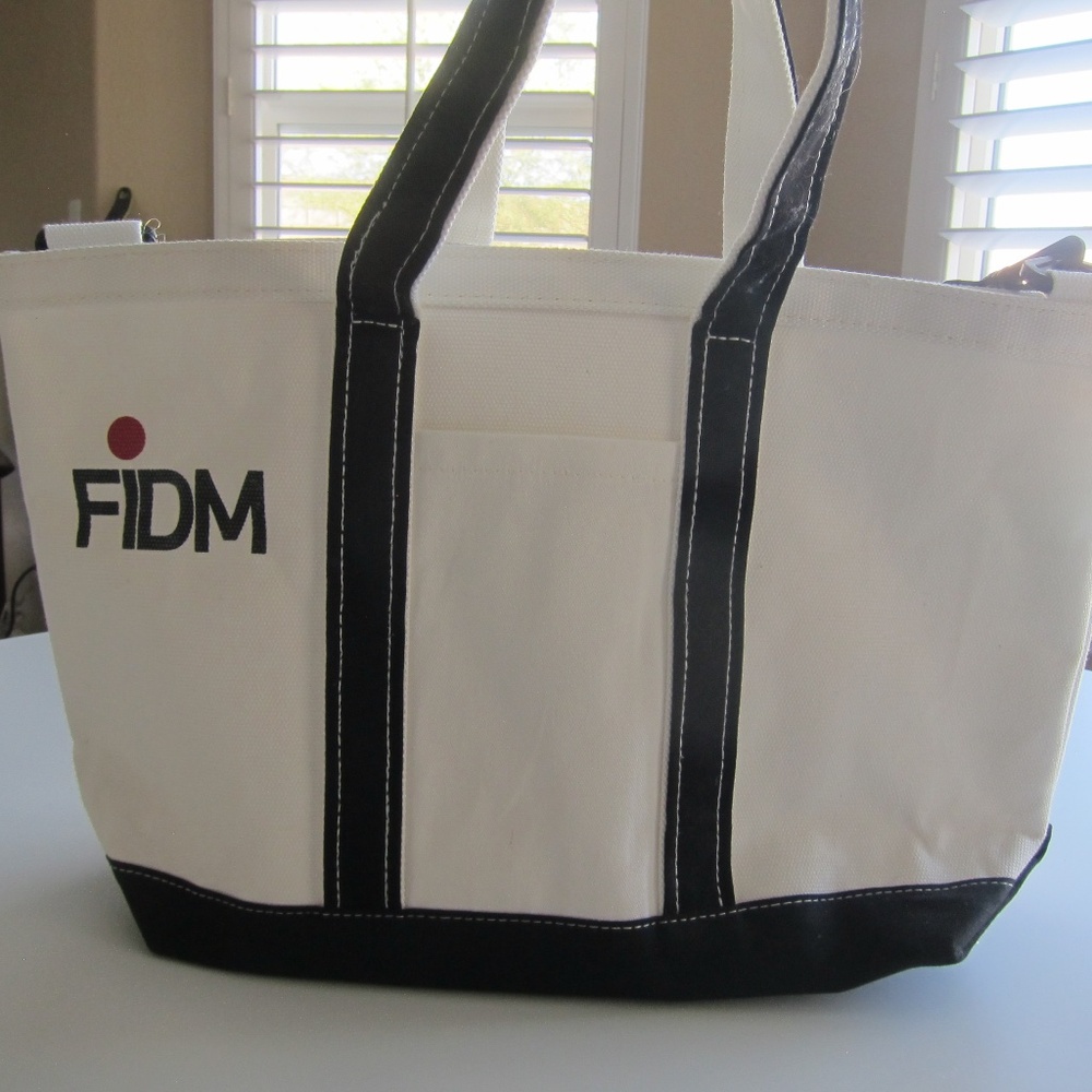 FIDM LARGE CANVAS TOTE BAG Fashion Institute of Design and Merchandising